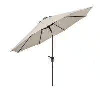 Hampton Bay 9 ft. Aluminum Market Crank and Auto-Tilt Patio Umbrella in Putty Beige $299