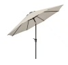 Hampton Bay 9 ft. Aluminum Market Crank and Auto-Tilt Patio Umbrella in Putty Beige $299