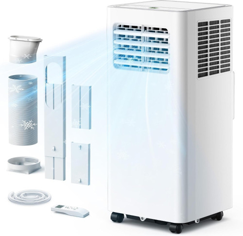 EUHOMY Portable Air Conditioners, 10,000 BTU 4-in-1 AC Unit, 450 Sq. Ft. 4 Modes (Cool, Dry, Fan, Sleep), 400 CFM, Remote & Panel Control, Easy Installation, 20&ndash;50 in. Window Kit, 50dB for Any Room New In Box $399