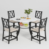 Gracie Oaks 5-Piece 35.4" Round Extendable Dining Table Set $499