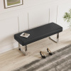 JIEXI 45.3'' Modern PU Leather Kitchen Entryway Bench w/Sturdy Metal Legs New In Box $299