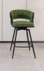 English Elm 26" Bar Chair Linen Woven Bar Stool, Black legs Barstool No Adjustable Kitchen Island Chair New In Box $399
