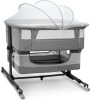 Cutebeams Baby Bassinet, Portable Rocking 3 in 1 Bedside Sleeper bedside bassinet for baby with Mattress, Mosquito Net, Storage Basket, Height Adjustable, Easy Assemble Crib for Infant Gray $299