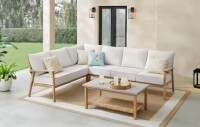 Hampton Bay West Haven 5-Piece Wicker Outdoor Sectional Set with CushionGuard Almond Cushions (2 Boxes) New In Box $1499