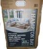 Hampton Bay West Haven 5-Piece Wicker Outdoor Sectional Set with CushionGuard Almond Cushions (2 Boxes) New In Box $1499 - 2