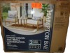 Hampton Bay West Haven 3-Piece Wicker Outdoor Conversation Set with CushionGuard Almond Cushions New in Box $799 - 2