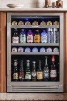 Ca'Lefort 24 inch 220 Cans(12 oz.) Beverage Cooler Beer Drink Refrigerator Built-in or Under-Counter Fridge Quiet Compressor New in Box $899