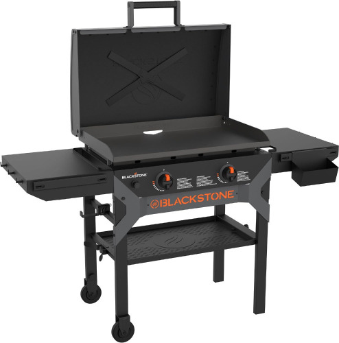 Blackstone 2311 Iron Forged 28&rdquo; Omnivore Griddle with X-Braced Hood, Powder Coated Steel, Black New in Box $599