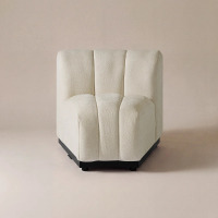 Ivy Bronx 33" Beige Curved Armless Chair, New in Box $699