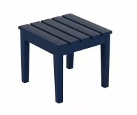 WESTIN OUTDOOR Shoreside Navy Blue Square HDPE Plastic 18 in. Modern Outdoor Side Table New In Box $199