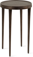 Kate and Laurel Rava Modern Metal Round Side Table, 14 x 14 x 22, Bronze, Cast Aluminum Accent Table for Use as Indoor Plant Stand or Living Room Decor Piece New In Box $299