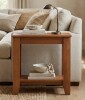 Lark Manor&trade; Weddel Basilico End Table with Storage -Amber Walnut New In Box $299