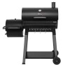 Royal Gourmet Barrel Charcoal Grill with Offset Smoker, Sturdy Front Shelf & Bottom Shelf, Black New Shelf Pull $399