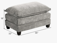 Ebern Designs Grid Modular Ottoman for Sectional Sofa, Chenille Comfy Upholstered Furniture for Living Room New In Box $499