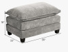 Ebern Designs Grid Modular Ottoman for Sectional Sofa, Chenille Comfy Upholstered Furniture for Living Room New In Box $499