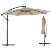 Sweetcrispy 10' Iron Tan Slide-Tilt Cantilever Patio Umbrella, New in Box $299