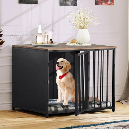 Tucker Murphy Pet 40"W Medium Dog Crate Furniture, End Table, Black, New in Box $299