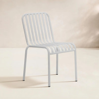 AllModern Abra Stackable Outdoor Dining Side Chair, White, New in Box $599