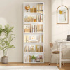Wade Logan Langner 70.8" H x 23.6" W Standard Bookcase, 6-Tier Open Bookcase and Bookshelf, Freestanding Display Storage Shelves, White, New in Box $299