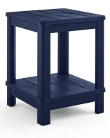 Keter Deluxe 20 in. Resin Midnight Square Patio Side Table With Storage New In Box $199