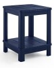 Keter Deluxe 20 in. Resin Midnight Square Patio Side Table With Storage New In Box $199