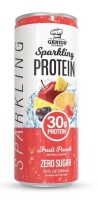 Genius Gourmet Fruit Punch Sparkling Clear 30g Protein Shakes - 12 fl oz: Non-Caffeinated New Best by 3/2028