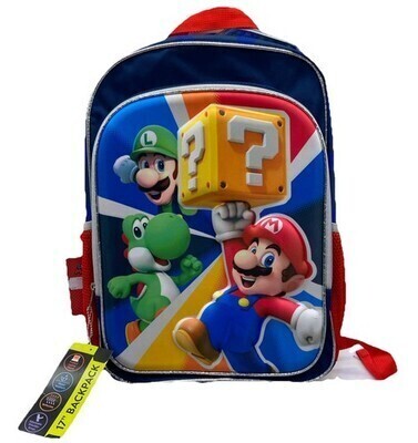Super Mario Bros / Shark / Assorted Children's 17" Backpack New Assorted