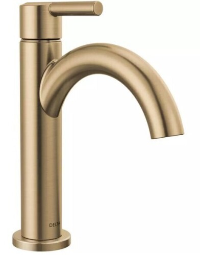 Delta Faucet Nicoli&reg; Single Handle Monoblock Bathroom Sink Faucet in Brilliance&reg; Champagne Bronze New In Box $299