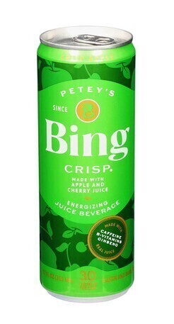 Bing Crisp Energizing Juice Beverage -Apple and Cherry, 12 fl oz New Best by 12/2027