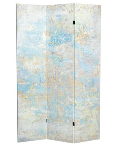RED LANTERN Printed Canvas 71 in. Celestia 3-Panel Room Divider New In Box $299