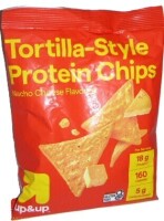 up&up Tortilla Style Nacho Cheese Flavored Protein Chips, 1.1 oz New Best by 6/2027