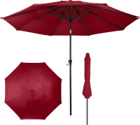 Pure Garden Patio Umbrella with Auto Tilt 10ft Easy Crank Sun Shade for Deck, Outdoor Furniture, or Pool (Red) New In Box $299