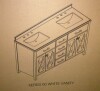 Ove XERES 60" PURE WHITE Double Basin Vanity Cabinet with Gray Top New in Box $1899 - 2