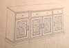 Walker Edison Landon 60-Inch Tiered Fretwork Sideboard TV Stand New in Box $1299 - 2