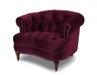 Jennifer Taylor La Rosa Victorian Tufted Upholstered Accent Chair, Burgundy New in Box $999
