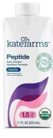 Kate Farms Organic Vegan Peptide 1.5, Vanilla, Meal Replacement Shake, 11 fl oz New Best by 7/2027