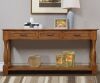 Merax Long Entryway Console Table with 3 Storage Drawers and 1 Bottom Shelf, 63 inch Wood Sofa Table for Living Room, Similar to Picture New Floor Model $399