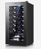 Yeego Single Zone 28-Bottle Freestanding Wine Cooler Fridge Cellar Cooling Unit Refrigerator w/Anti-U V Glass Door in Black New in Box $599