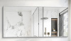 COFENY Silver Bathroom Mirror for Wall, 30x60 Inch Rectangle Mirrors with Metal Frame, Modern Vanity Large Wall Mirror for Bathroom Living Room, Entryway Hangs Horizontal or Vertical New in Box $399