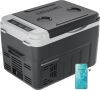 EUHOMY 15L Car Cooler Compressor with App Control, -20℃~20℃, Portable Refrigerator 12/24V DC 100-240V AC, Portable Freezer for Camping, Travel, Boat, Dark Grey On Working $299