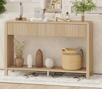 Latitude Run&reg; Guinna 2-Drawer Wood Console Table -Light Walnut $499