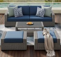 Atleisure Rafael 4 Piece Set Includes Sofa, Cofee table and 2 ottomans (2 Boxes) New in Box $2899