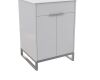 CosmoLiving Leona 24" Bathroom Vanity Cabinet in Gray with Silver Metal, New in Box $799