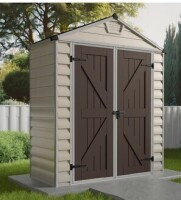 Canopia by Palram 6-ft x 3-ft Skylight Brown Gable Roof Plastic Polycarbonate Storage Shed New Shelf Pull $799