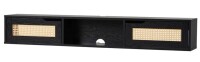 Walker Edison Hamkke 58" Floating TV Stand with Rattan Doors - Scandinavian Boho Design, Stylish Storage & Mounting New in Box $299