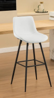 House of Hamptons 28" Faux Leather Barstool in White New in Box $299