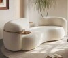 Orren Ellis Curved Modern Sofa with Built-in Gold Tray, 102" Long, 3-Seater for Apartments and Small Homes &ndash; No Assembly Required New in Box $3299