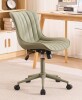 Latitude Run Brionni Leather Swivel Task Chair with Casters in Olive Green New in Box $399