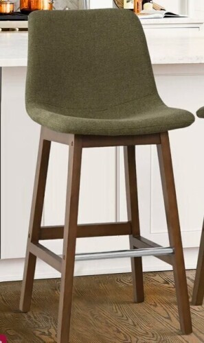 George Oliver 28" Solid Wood Legs Low Back Bar Stool in Green New in Box $499