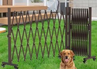 Tucker Murphy Pet Extra Wide Retractable Outdoor Dog Gate, 209" Expandable Aluminum Pet Safety Barrier, 0-180&deg; Rotatable Portable Foldable Dog Fence for Yard, Driveway & Garden, 41" H New in Box $299